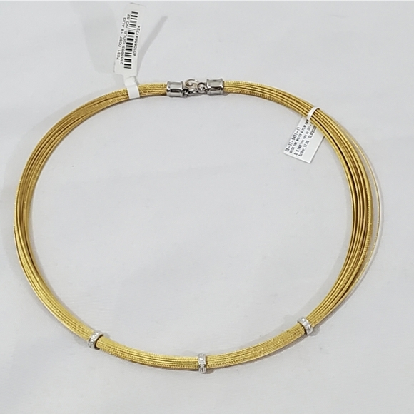 ALOR Rare Multi-Strand Cable Necklace 18 Karat Yellow Gold - - Picture 2 of 10